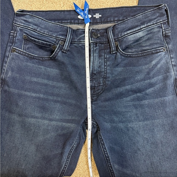 Old Navy: Men's Dark Blue Wash Built In Tough Slim Denim Jeans, Size 29 x 30 - Picture 6 of 8
